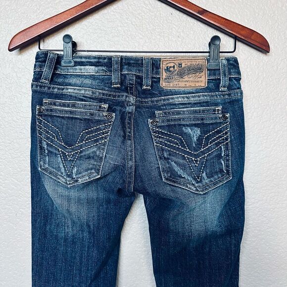 Vigoss Dublin Skinny Distressed Low Rise Jeans 24/00 - Picture 5 of 6